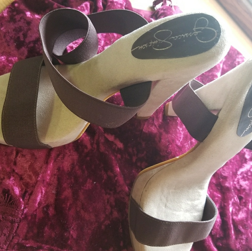 Jessica Simpson Elastic Strap Heels